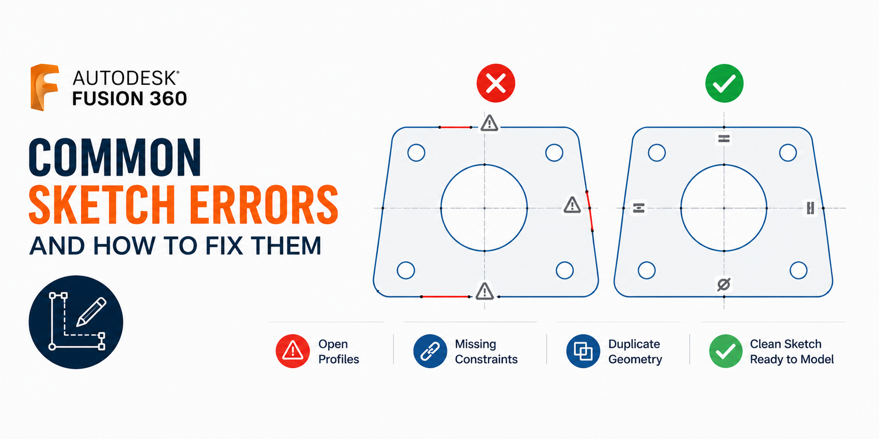 Common Fusion 360 Sketch Errors and How to Fix Them: A Beginner's Guide (2026)